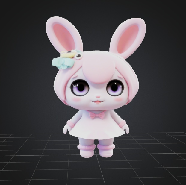 かわいいキュートな 3D モデル VRChat VRC に最適なファンタジー キャラクター