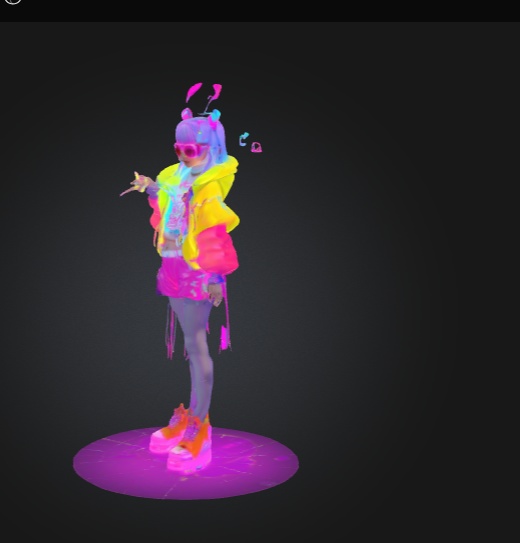 ネオン神社バニー – 3Dキャラクター 3Dモデル VRChat 3D Characters