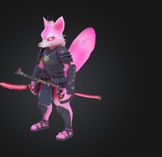 グリッチブレードヒロイン – 3Dキャラクター 3Dモデル VRChat 3D Characters