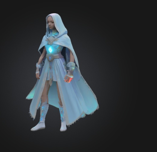  Holo Spirit Bunny – 3Dキャラクター 3Dモデル VRChat 3D Characters