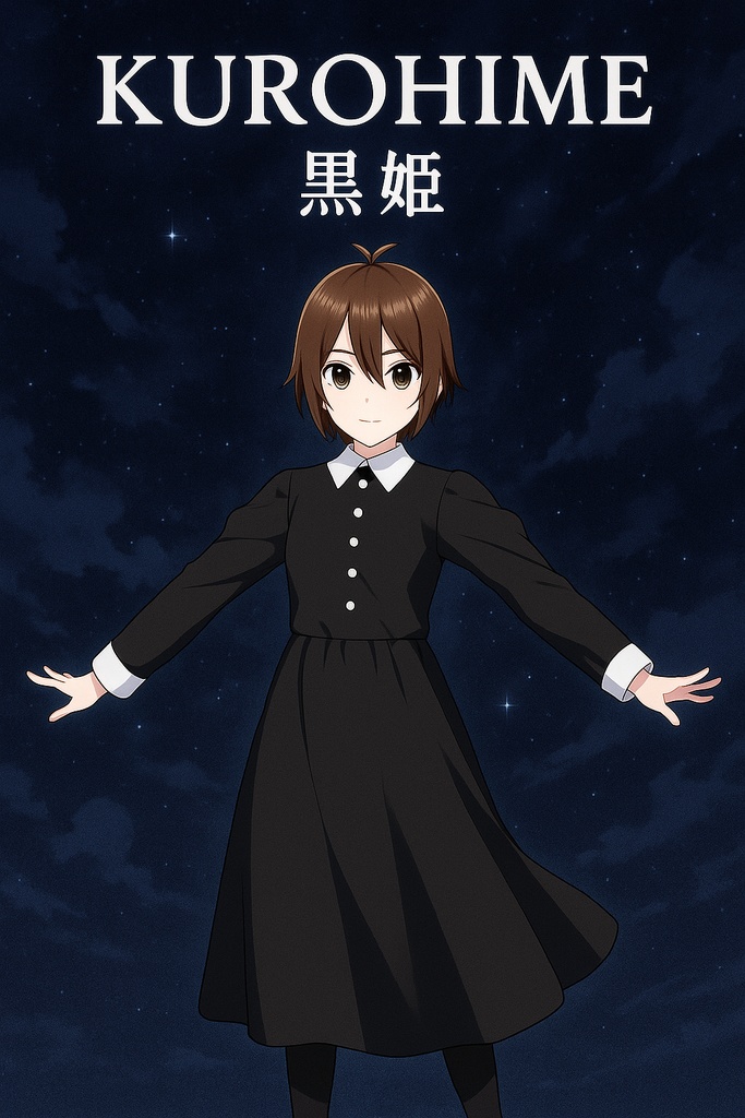 KUROHIME 黒姫 | VRChat対応VRMアバター | エレガントゴシックガール | VRoid制作 VTUBER