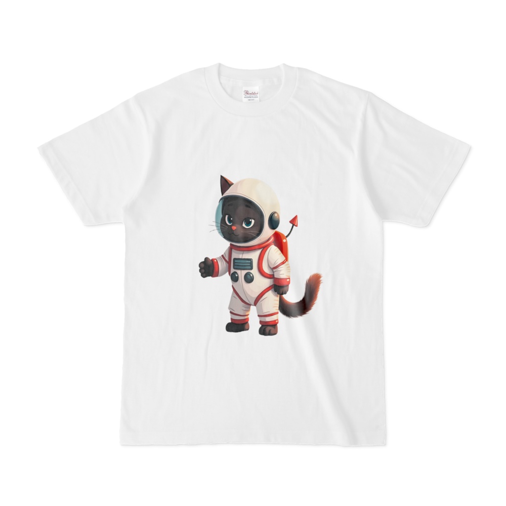 好奇心旺盛な猫の宇宙飛行士