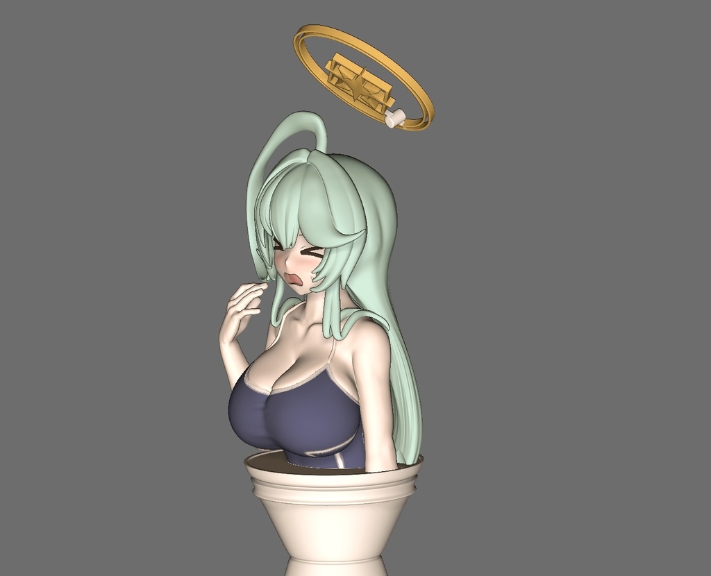 ブルアカ ユメ先輩 うごあつ胸像ガレージキット