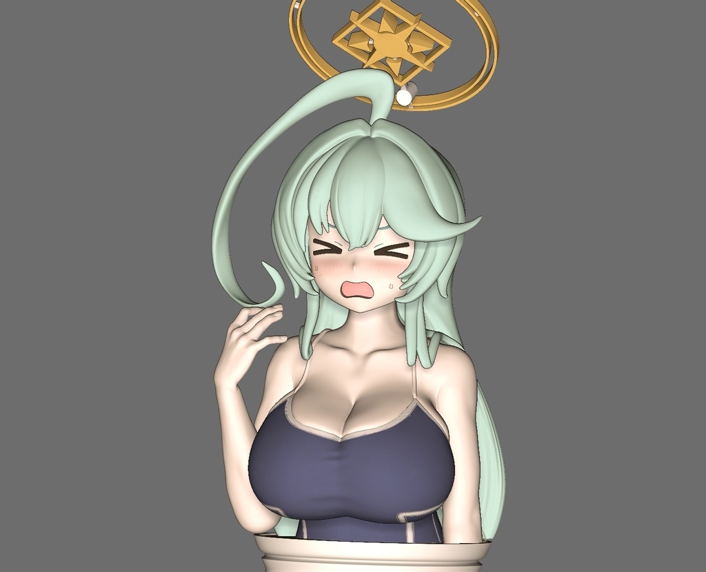 ブルアカ ユメ先輩 うごあつ胸像ガレージキット