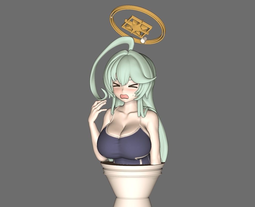 ブルアカ ユメ先輩 うごあつ胸像ガレージキット