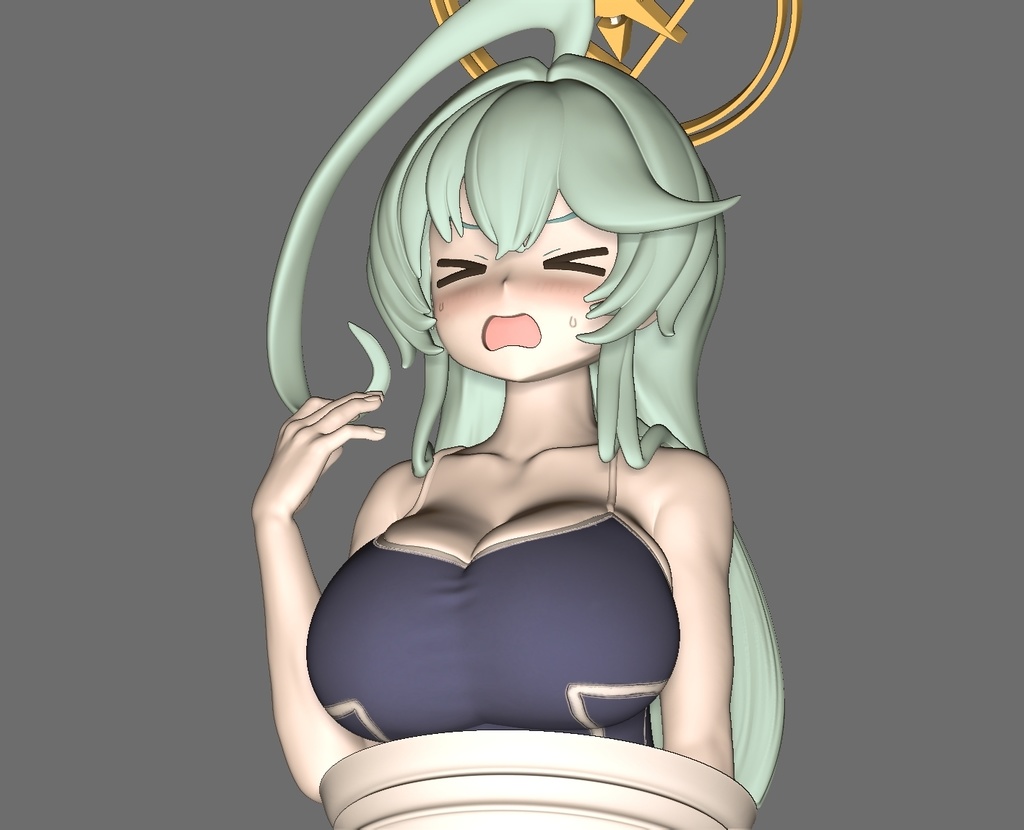 ブルアカ ユメ先輩 うごあつ胸像ガレージキット