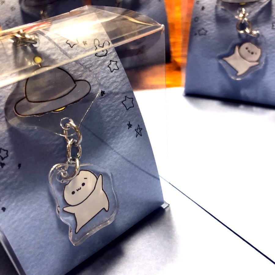 ねこざわくんのふわふわアクリルストラップ