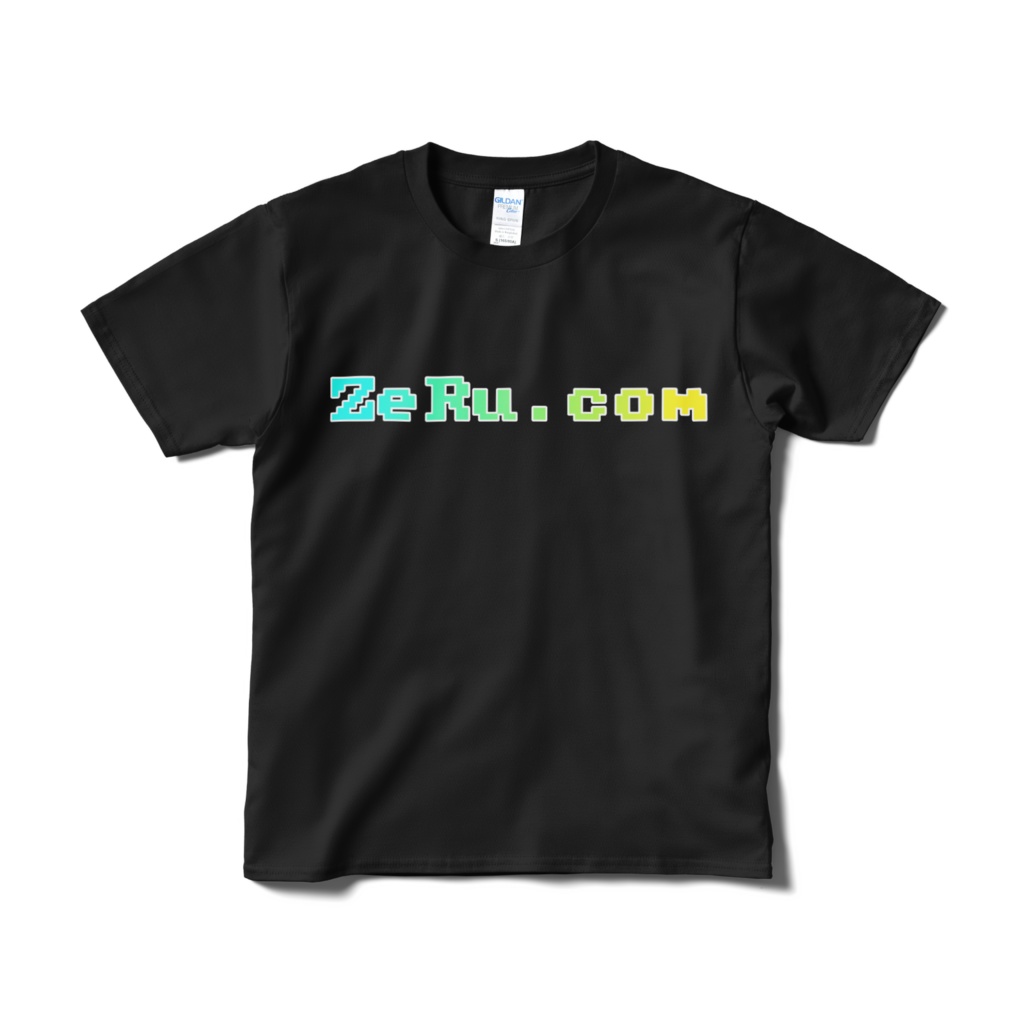 ZeRu.com Tシャツ(ブラック白縁)