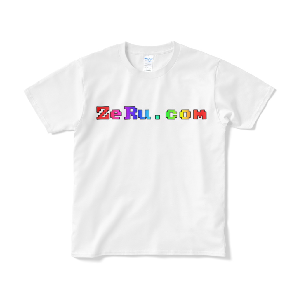 ZeRu.com Tシャツ(ホワイト虹)
