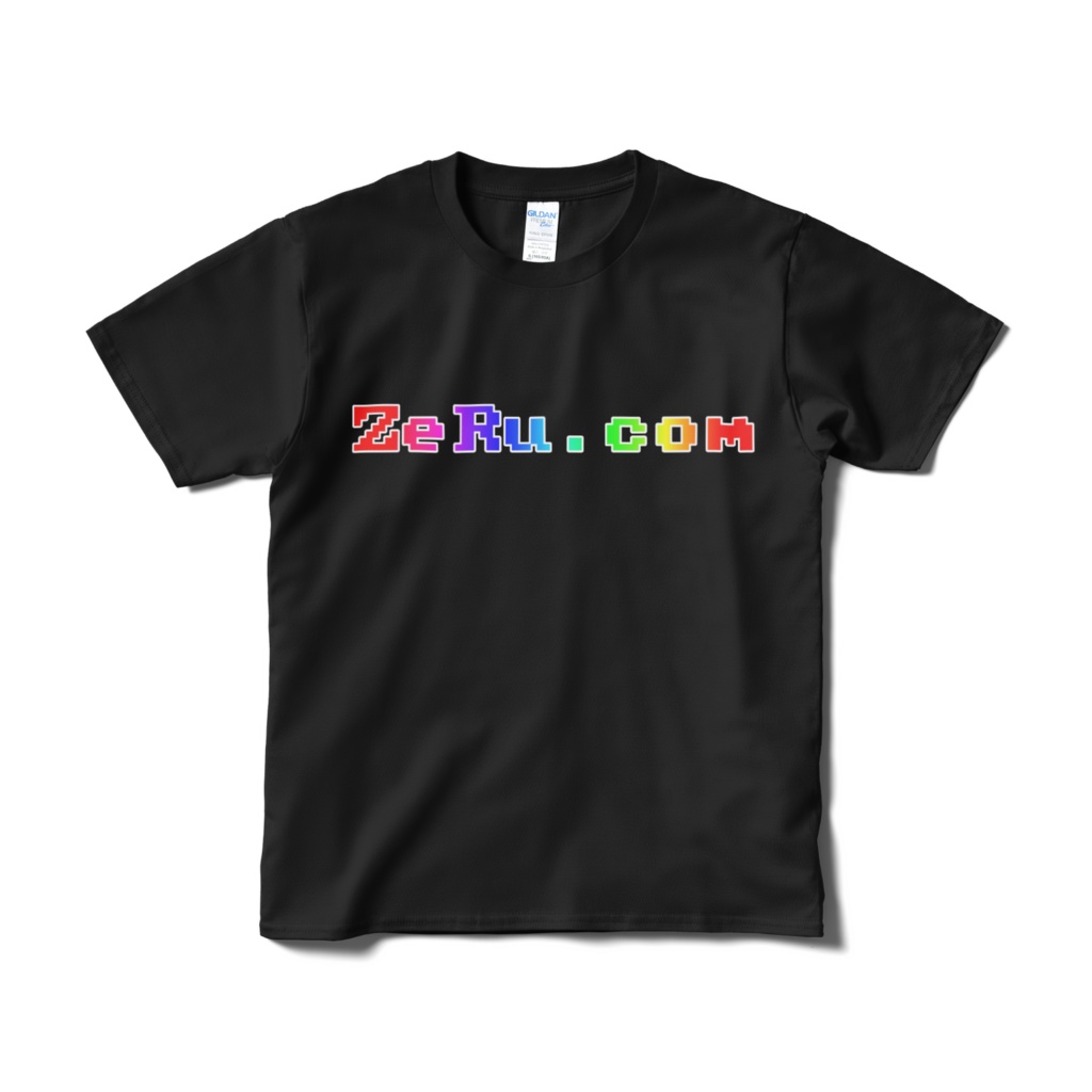 ZeRu.com Tシャツ(ブラック虹)