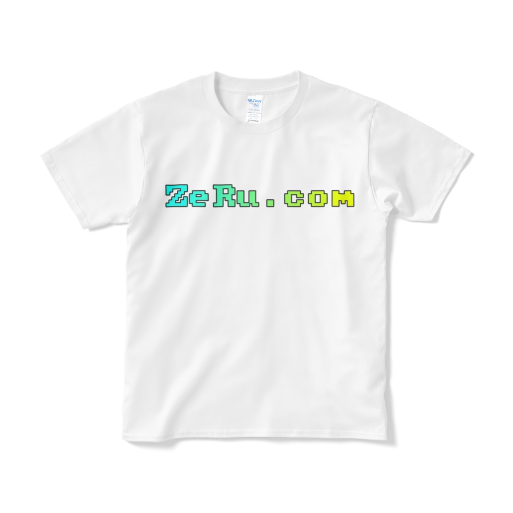 ZeRu.com Tシャツ(ホワイト黒縁)