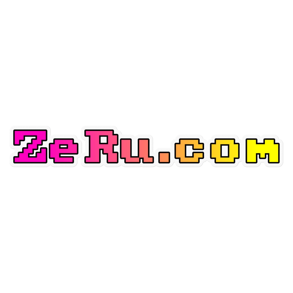 ZeRu.com クリアステッカー