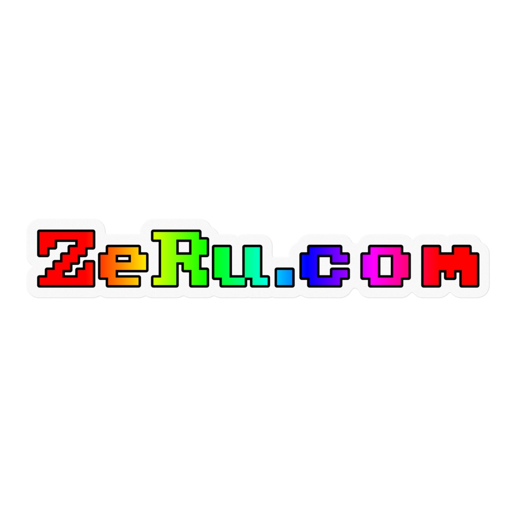 ZeRu.com クリアステッカー(虹)