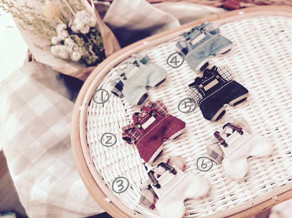 サロペット&シャツ