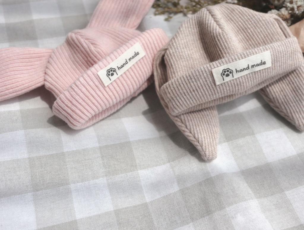 シンプルうさ耳ニット帽(厚手)