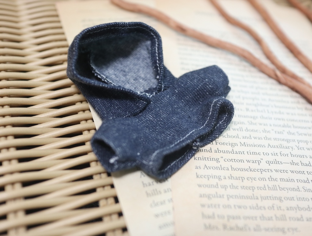 デニム風飾りパーカー