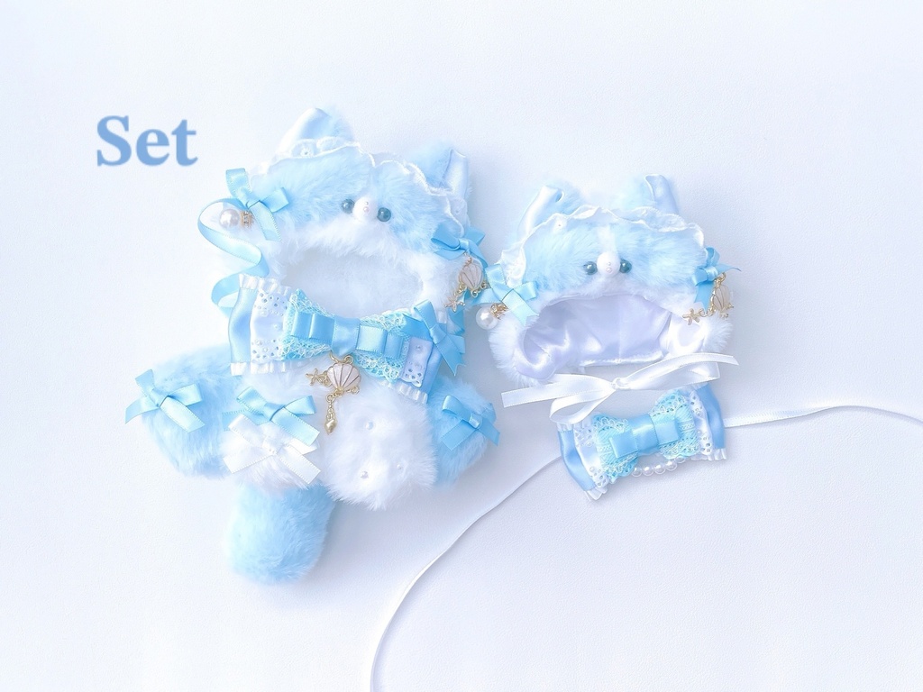 【10-12cm】Summer🌺ハチワレねこセット