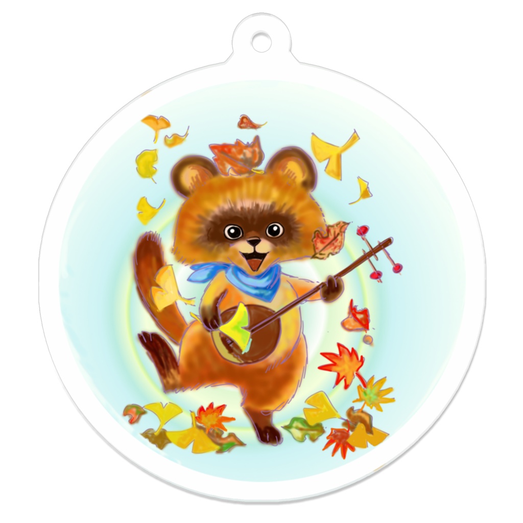 ぽんぽこロックキーホルダー