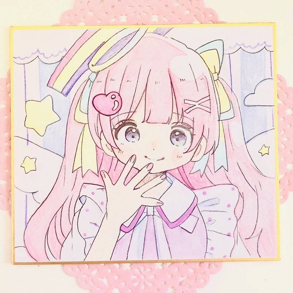 イラスト原画色紙