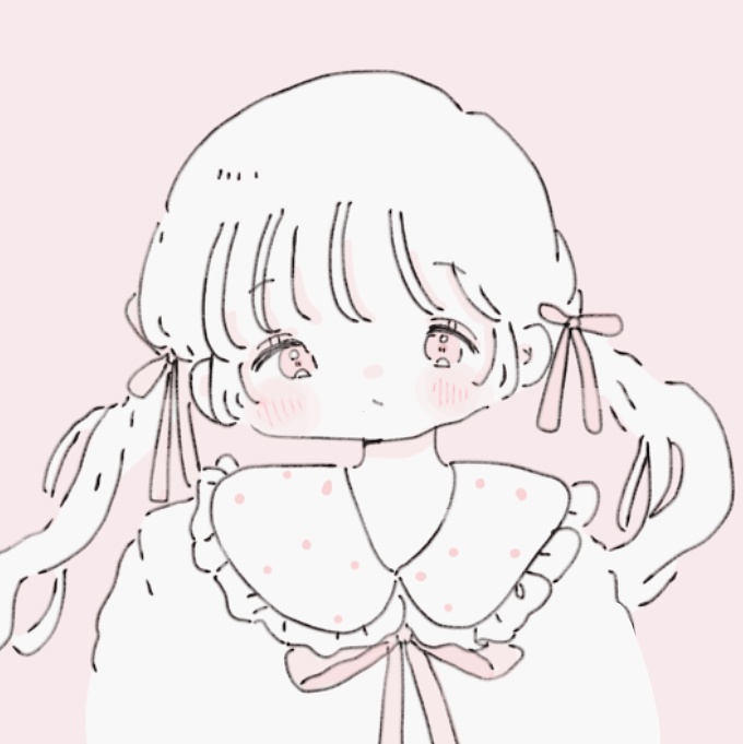 ガーリーなイメージのピンクアイコン
