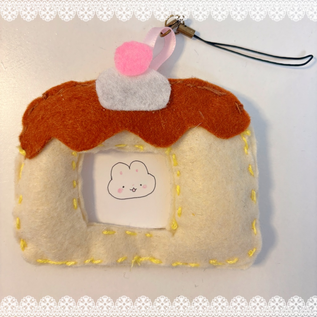 写真も入れれる🍮プリンキーホルダー