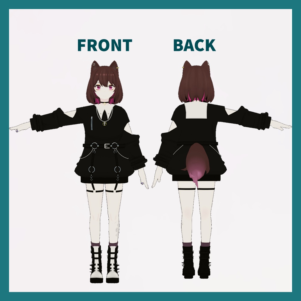 【オリジナル3Dモデル】美月-Mitsuki【VRChat向け】ver.1.0