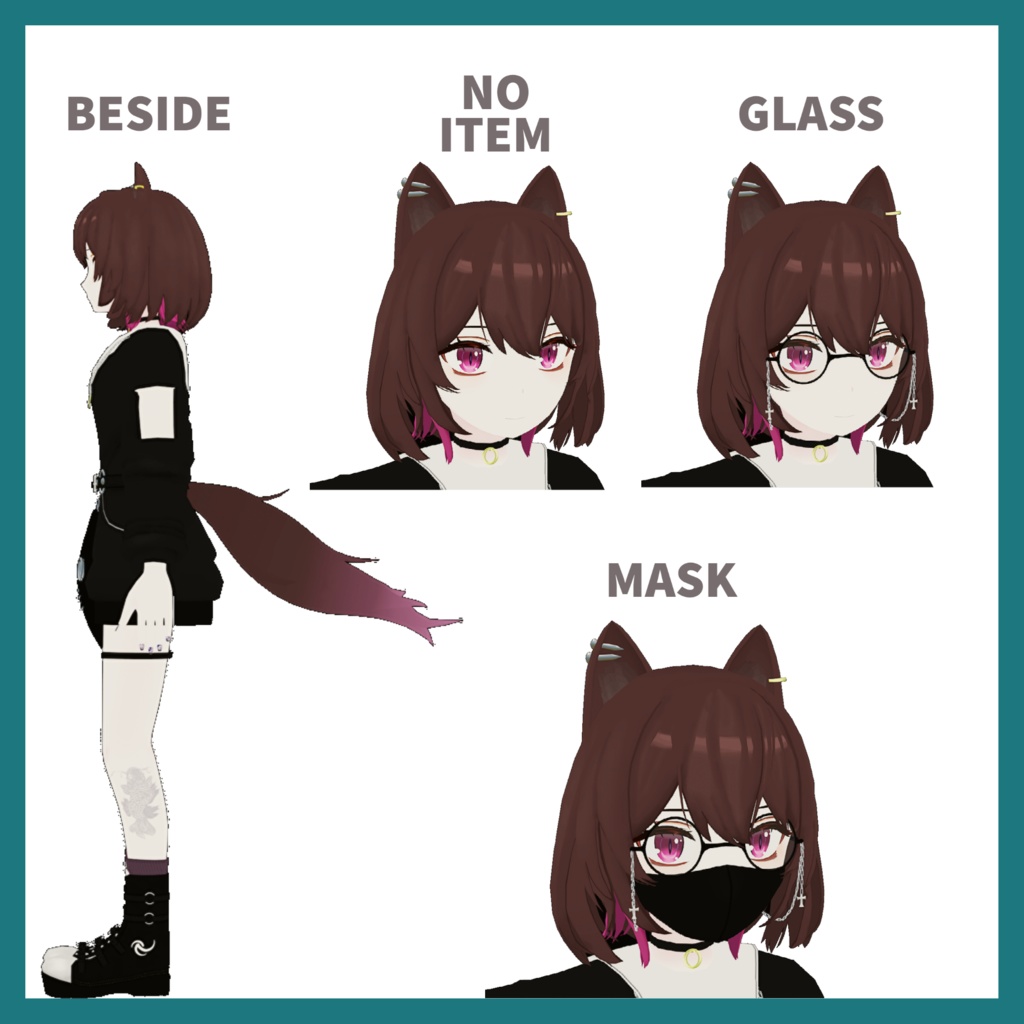 【オリジナル3Dモデル】美月-Mitsuki【VRChat向け】ver.1.0