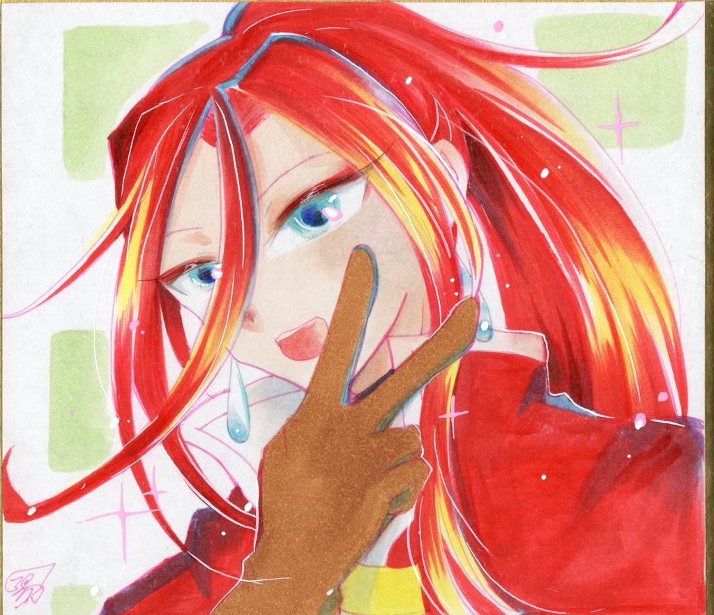 コミティア155イラスト色紙原画