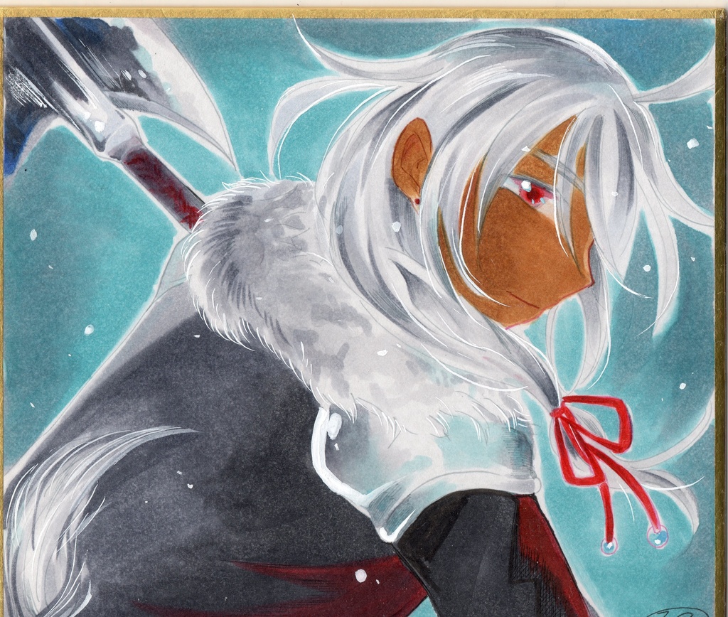 コミティア155イラスト色紙原画