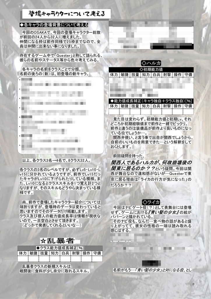 【同人PDF電子書籍】【Quester バックボーン考察+アイテムスキル逆引き一覧】 + 【同人PDF電子書籍 QuesterOSAKA バックボーン等考察+装備品一覧+装備品スキル逆引き一覧】