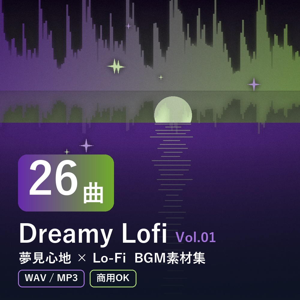 【BGM素材26曲】Dreamy Lofi Vol.01｜夢見心地×Lo-Fi（WAV/MP3・商用OK）