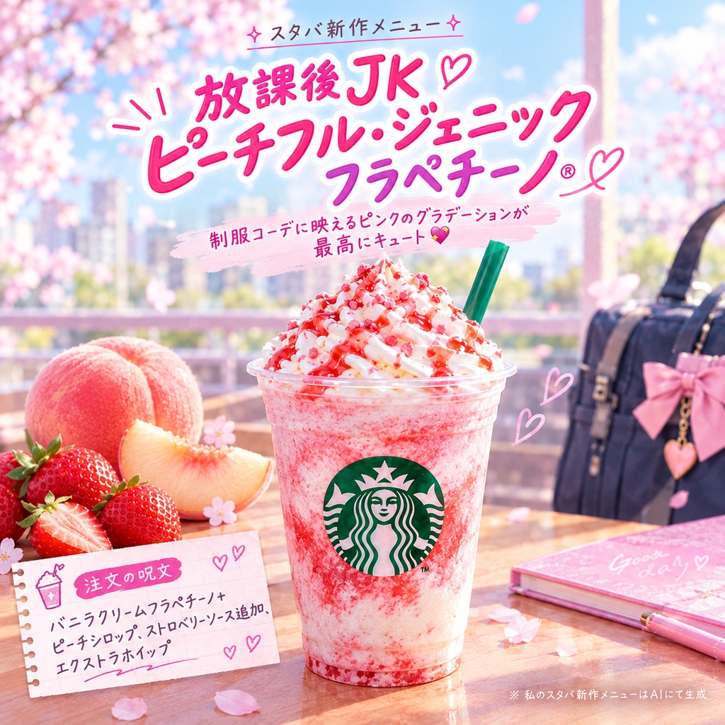 言葉から作る♡スタバ新作ジェネレーター