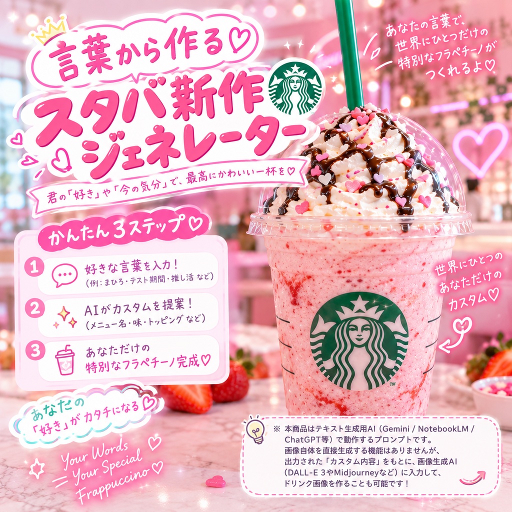 言葉から作る♡スタバ新作ジェネレーター