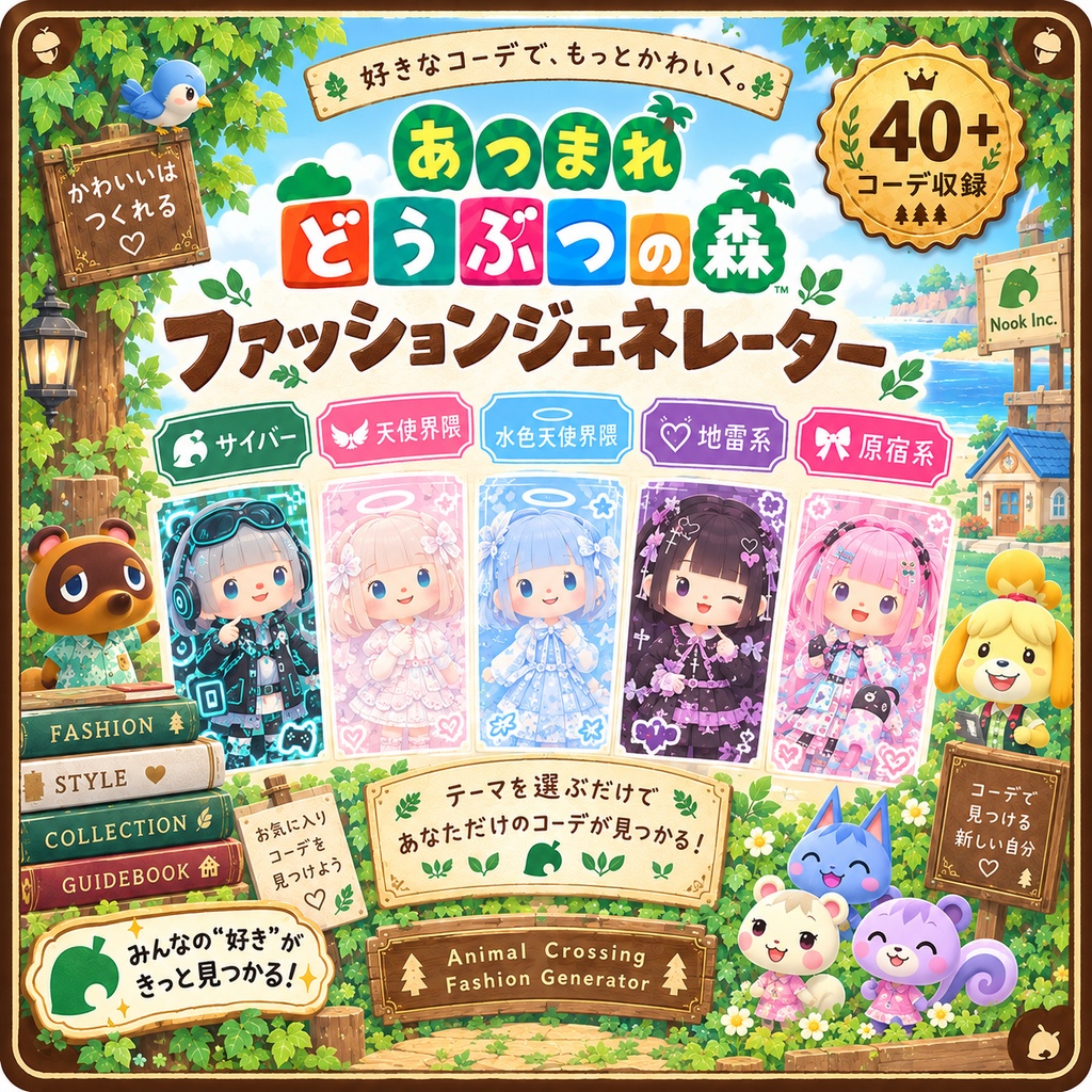 あつまれどうぶつの森ファッションジェネレーター