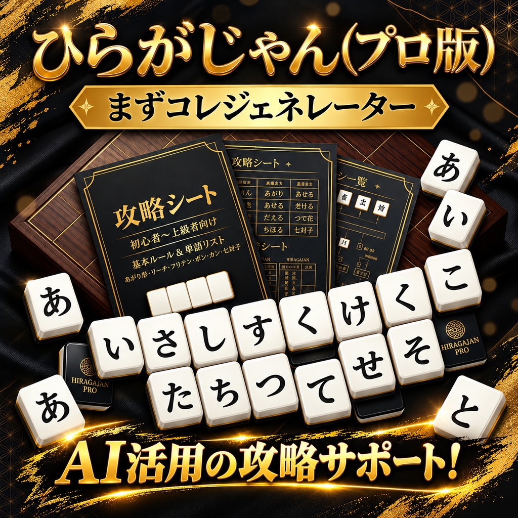 ひらがじゃん(プロ版)まずコレジェネレーター