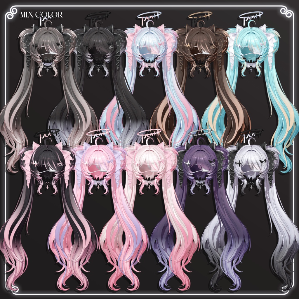 🔴On Sale🖤【VRC Hair】 ◈Doll Twintail◈