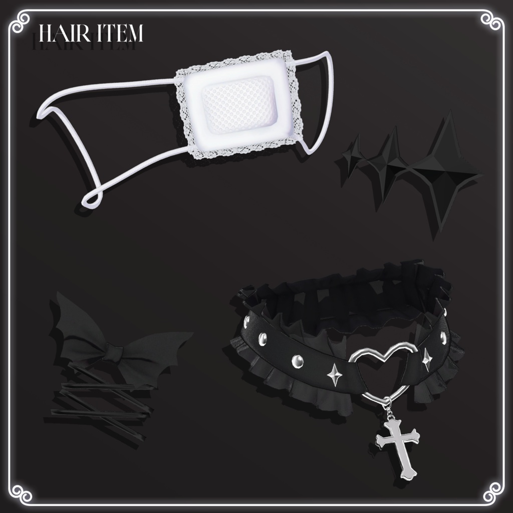 🔴On Sale🖤【VRC Hair】 ◈Doll Twintail◈