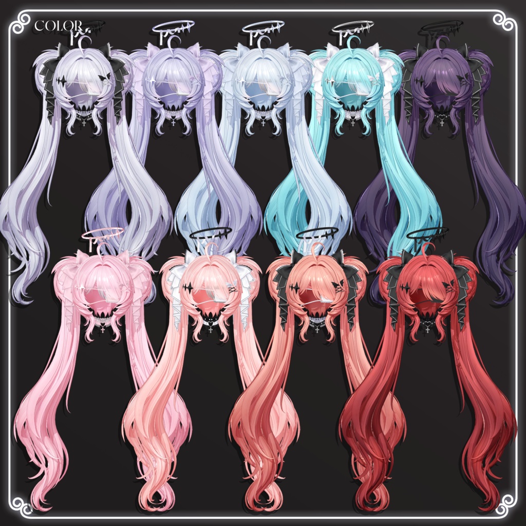 🔴On Sale🖤【VRC Hair】 ◈Doll Twintail◈