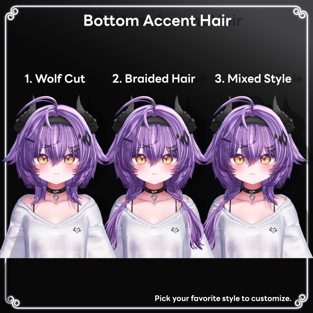 ❤️On Sale😈【VRC Hair】 ◈Noxie Hair◈ + Cloth👗♥️