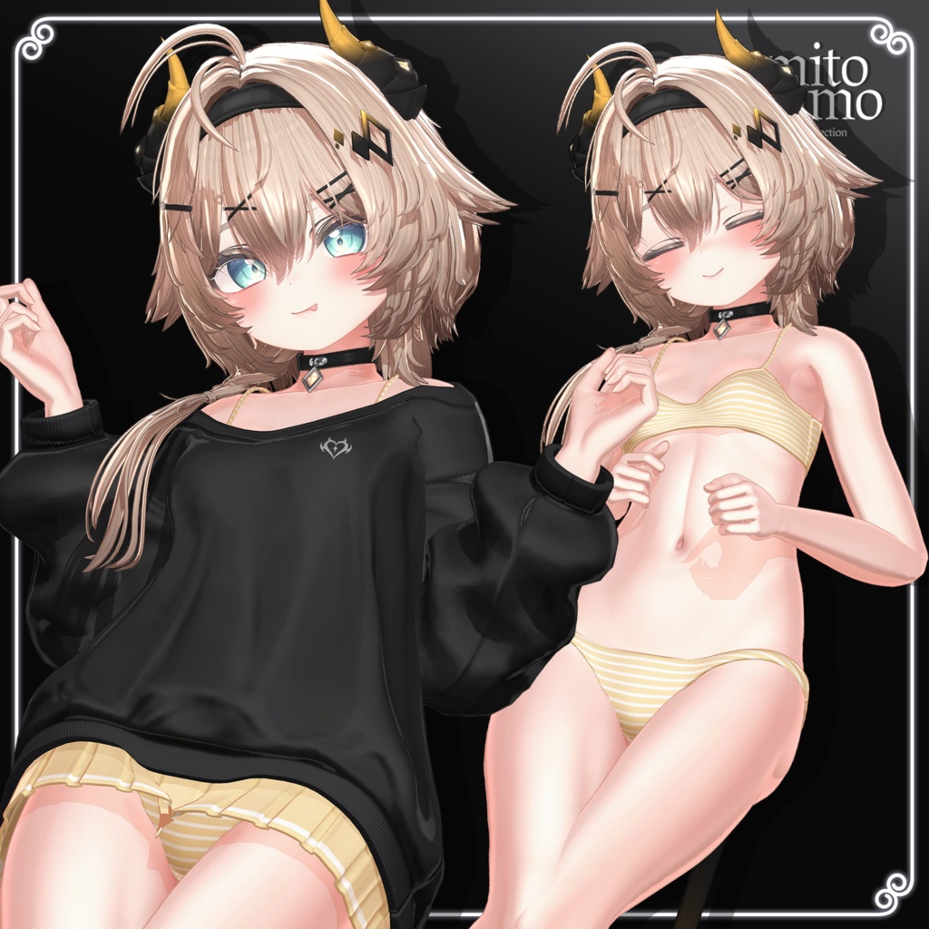 ❤️On Sale😈【VRC Hair】 ◈Noxie Hair◈ + Cloth👗♥️
