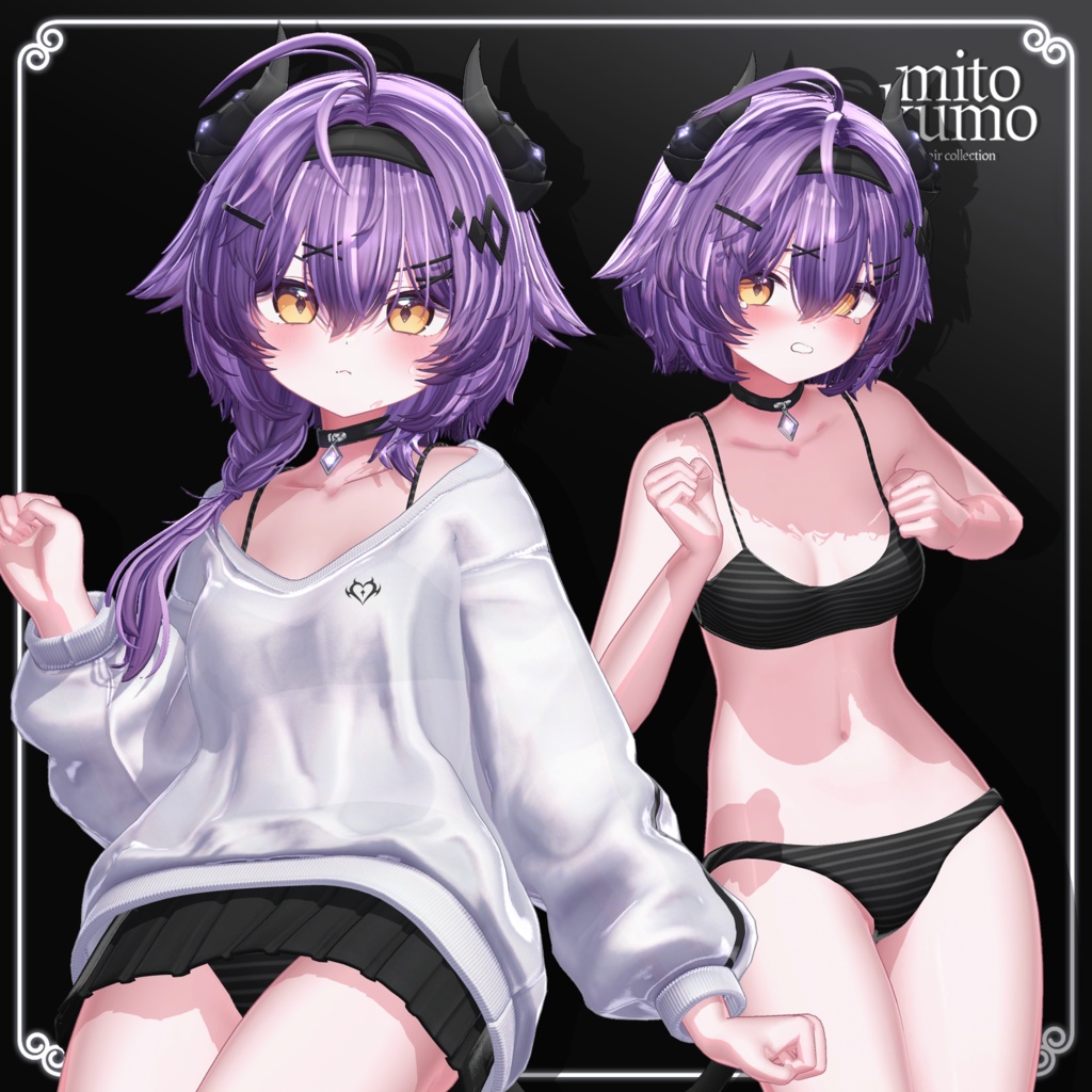 ❤️On Sale😈【VRC Hair】 ◈Noxie Hair◈ + Cloth👗♥️
