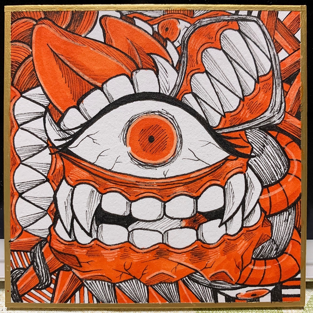 『Nine Eyes』 イラストミニ色紙