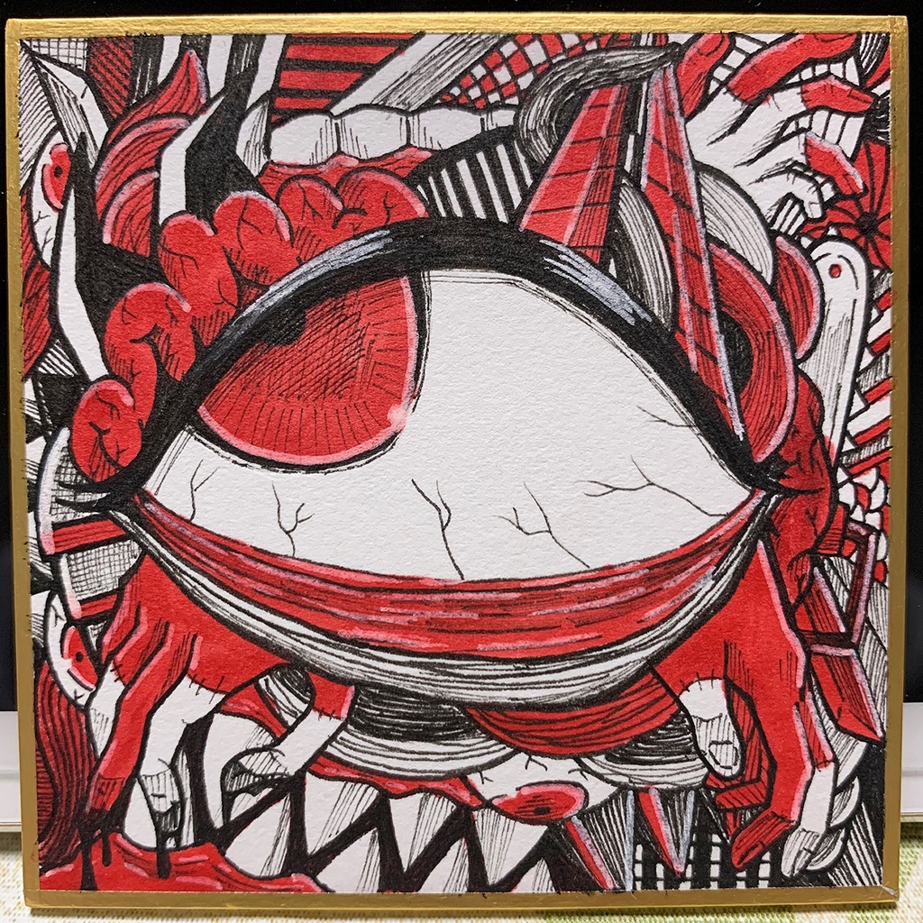 『Nine Eyes』 イラストミニ色紙