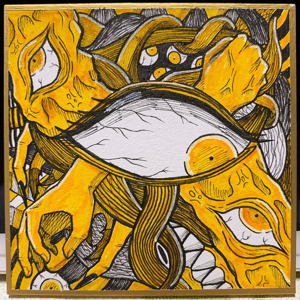 『Nine Eyes』 イラストミニ色紙