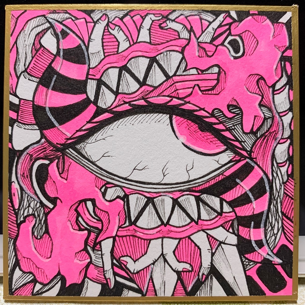 『Nine Eyes』 イラストミニ色紙