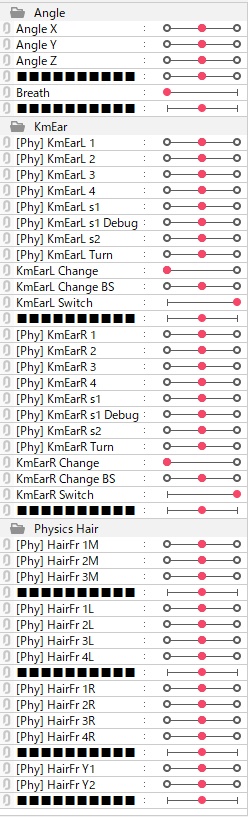 【学習用Live2Dデータ】ケモ耳3点 & 髪型2点(Ver.2更新しました)