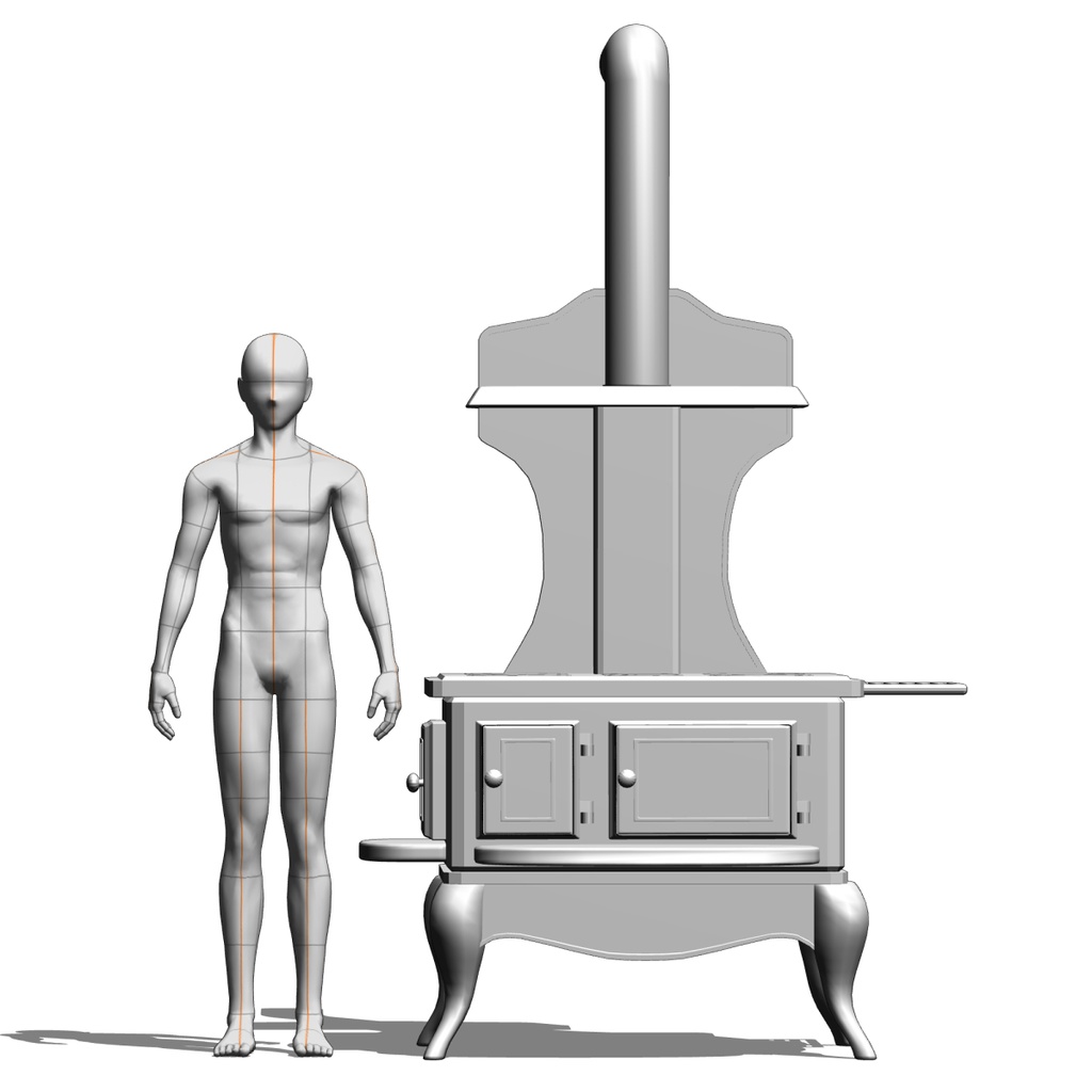 【3D】レトロなかまど