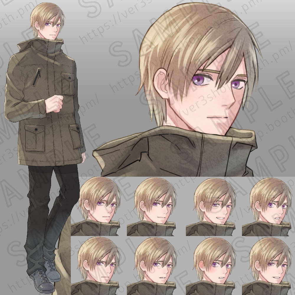 【立ち絵素材】ミステリアスな青年