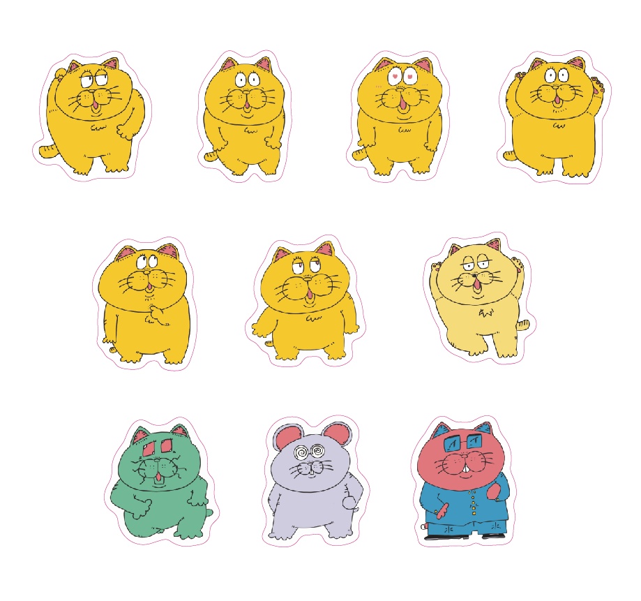 んにゃお〜ん フレークシール 10種セット
