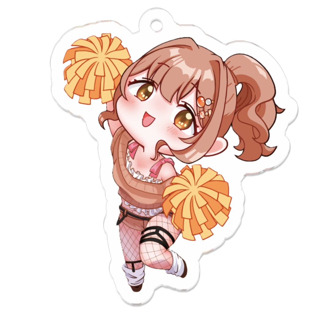 うっきーな　アクリルキーホルダー（ポンポン）